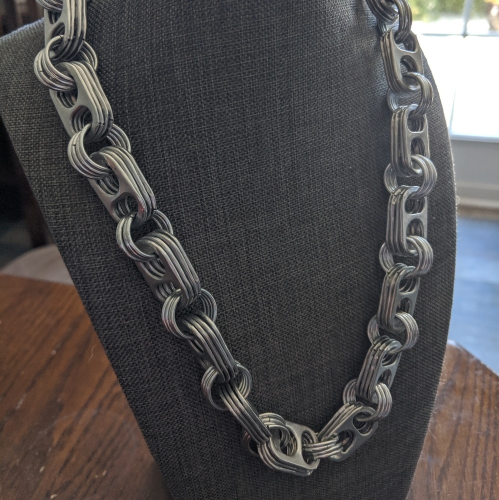 Upcycled pop tab necklace